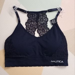 NAUTICA SEAMLESS NAVY BRA SIZE M